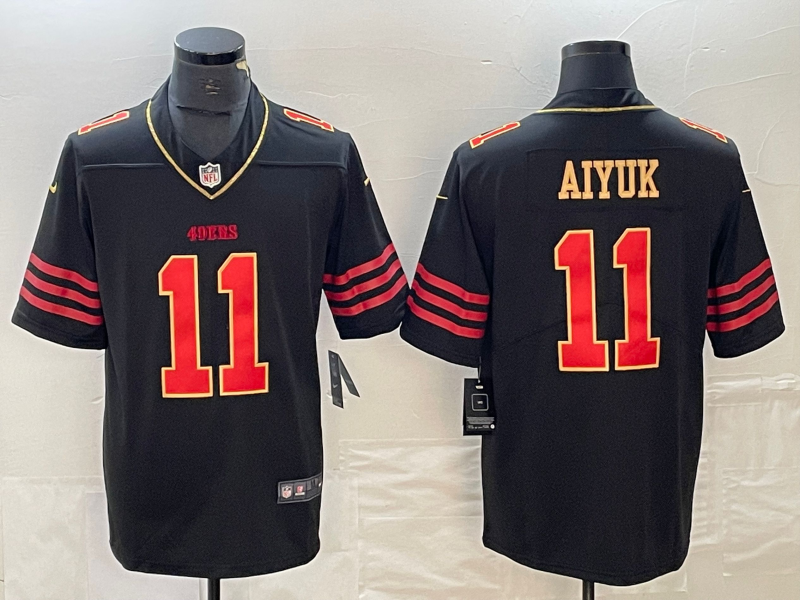 Men's San Francisco 49ers Brandon Aiyuk #11 Black Jersey